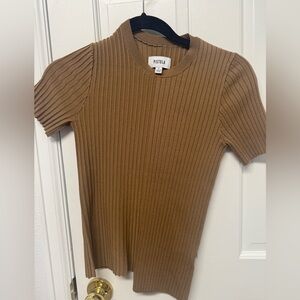 Pistola Chestnut Ribbed Knit Top